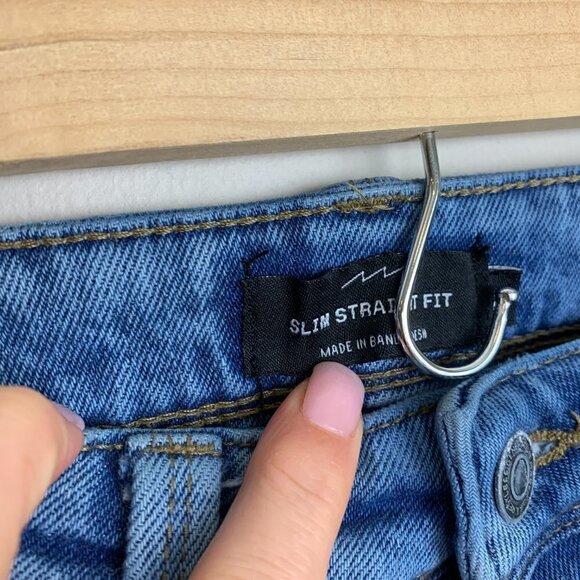 Factorie Slim Straight Fit Jeans - Medium Wash, Distressed, Size 32 - Picture 2 of 8